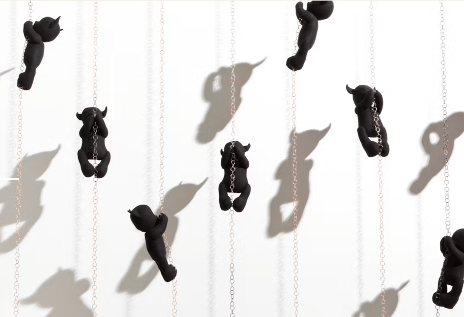 Childlike objects explore themes linked to concepts of memory and home