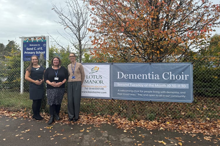 Send C of E Primary pupils prepare to perform at Lotus Manor’s festive dementia-friendly choir session