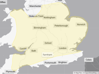 Yellow weather warning for rain issued across Surrey and Hampshire