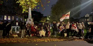 Surrey residents mark 100 days of protest outside asylum seeker hotel