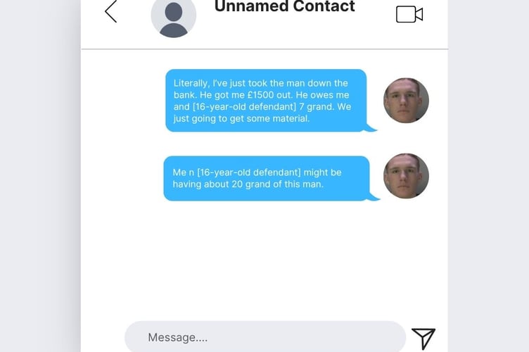 Text messages from Woking rogue roofer Joseph Smith.