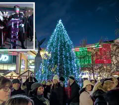 The countdown is over as Woking's Christmas Lights are turned on