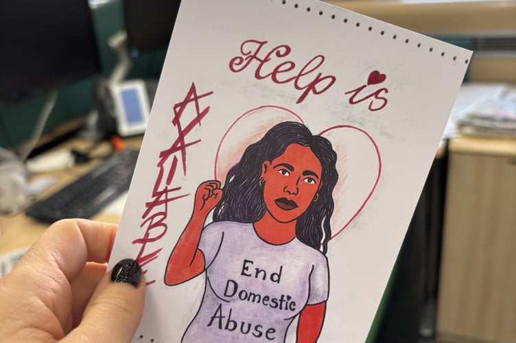 A survivor’s powerful illustration urges women affected by domestic abuse to seek help