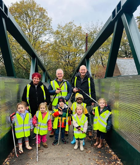 Seedlings Preschool pupils join councillors to keep St John’s tidy during a hands-on litter-picking session.