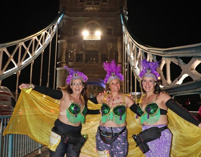 MoonWalkers on Tower Bridge at The MoonWalk London 2023