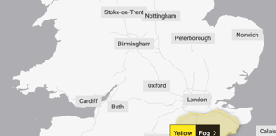 Freezing fog warning issued for South East