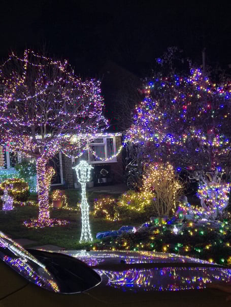 Bramble Way in Send Marsh lights up the winter nights with a spectacular festive display