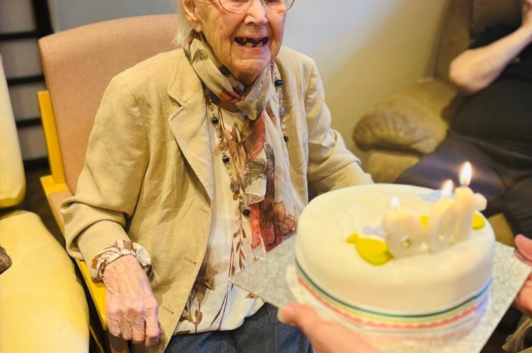 Joan Clark celebrates her 106th birthday surrounded by family, friends and carers at Elmfield House