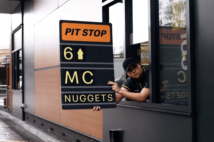 McDonald's pit stop