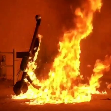 Lithium e-scooter fire