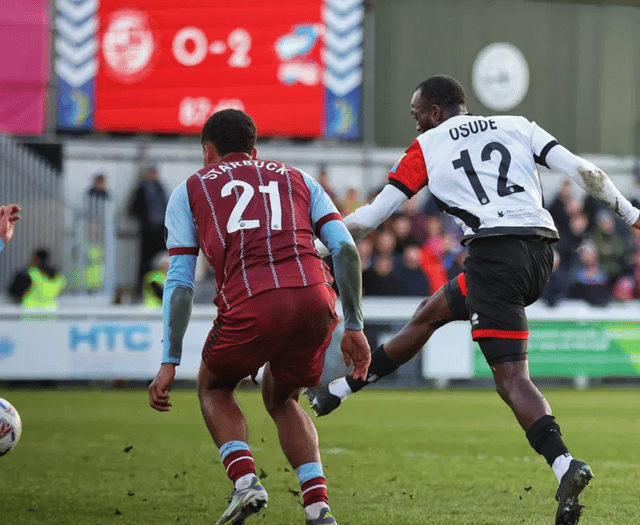 Late goal not enough as Cards' unbeaten run is ended by Scunthorpe