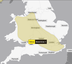 Residents warned as Met Office predicts sleet and snow