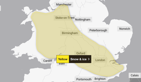 Residents warned as Met Office predicts sleet and snow