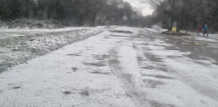 Newlands Corner in the snow and getting into a scrape with ice