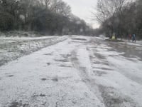 Newlands Corner in the snow and getting into a scrape with ice