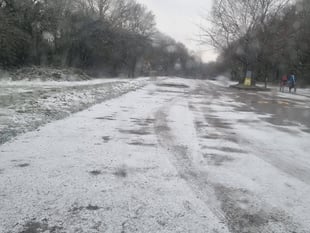 Newlands Corner in the snow and getting into a scrape with ice