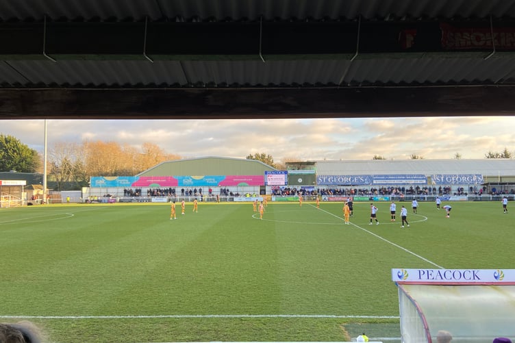 Action from Woking's National League game against Hartlepool United
