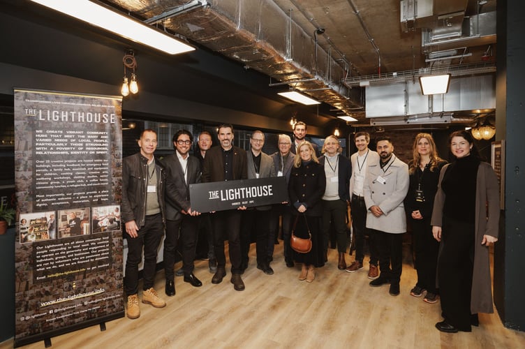 Duchess of Edinburgh with the developers, architects and engineers