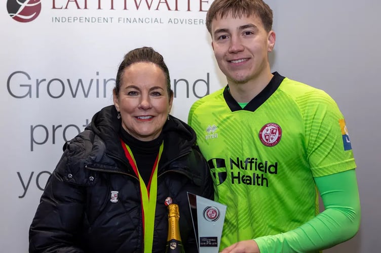 Will Jaaskelainen receives the Cards Trust Player of the Month award for December (Photo: Phil Fiddes)