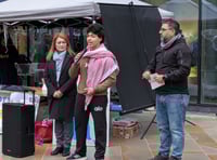 VIDEO: "Words matter" as vigil for Gaza held in Jubilee Square