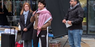 VIDEO: "Words matter" as vigil for Gaza held in Jubilee Square