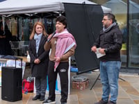 VIDEO: "Words matter" as vigil for Gaza held in Jubilee Square