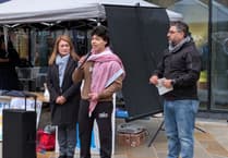 VIDEO: Woking crowd told "Words matter" as vigil for Gaza held in Jubilee Square