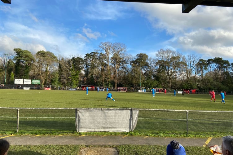Action from Knaphill's Combined Counties Premier Division South match against Cobham