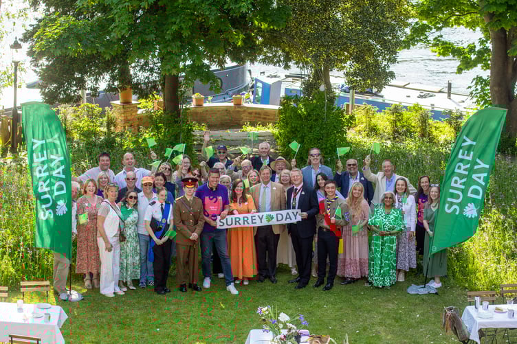 High Sheriff Peter Cluff with guests at the Surrey Day event 2025.