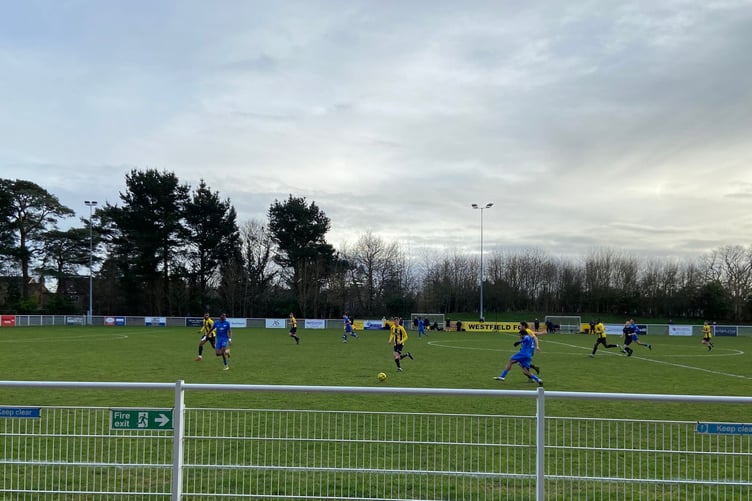 Action from Westfield's Isthmian League South Central Division match against Binfield