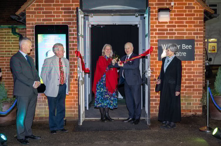 Pictured left to right: Andrew Moss, Headmaster of Gordon’s; Councillor Alan Ashbery, the Mayor of Surrey Heath’s Consort; Cllr Louise Ashbery, Mayor of Surrey Heath; Peter Wynter Bee and Sarah Wynter Bee.