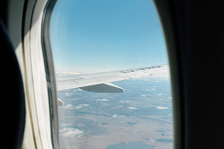 View from an aeroplane window. Credit: Caroline Cagnin, pexels