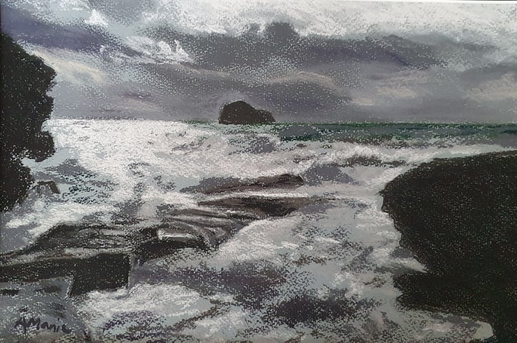Alan Manie: Trebarwith Strand Stormy Weather