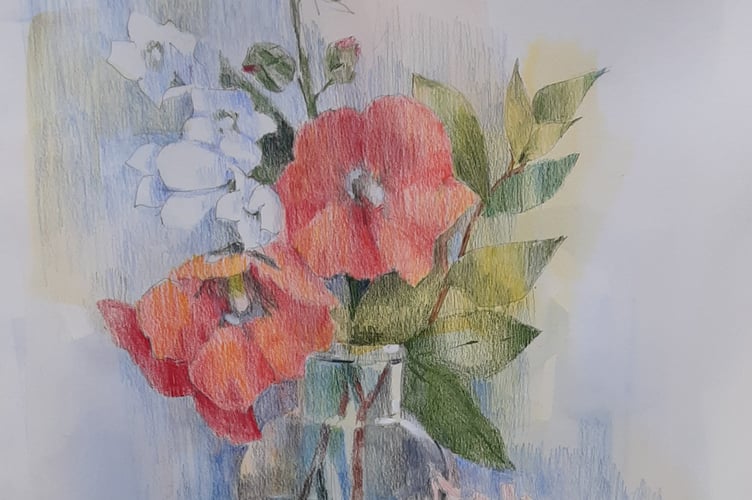 Liz Seward: Hollyhocks and Lemons