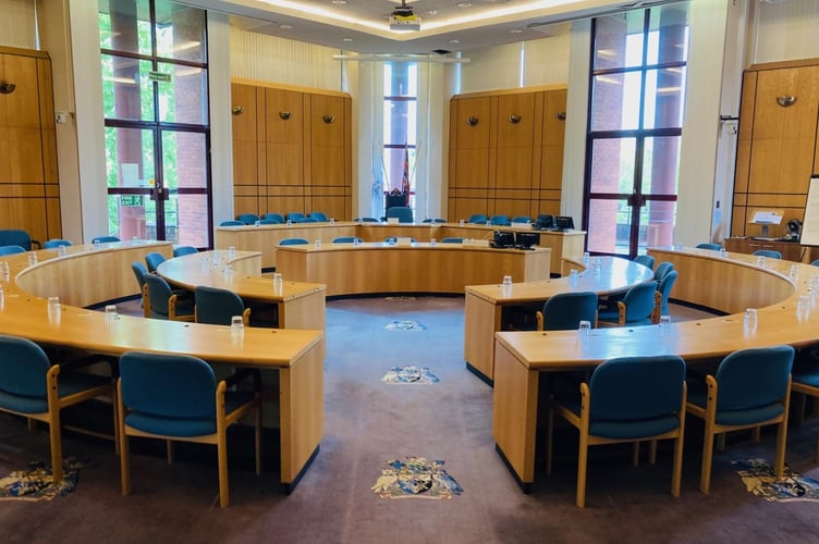 Council chamber, Surrey Heath House, Knoll Road, Camberley.