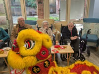 Dancing Lion delights as care home celebrates Chinese New Year