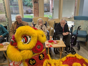 Dancing Lion delights as care home celebrates Chinese New Year