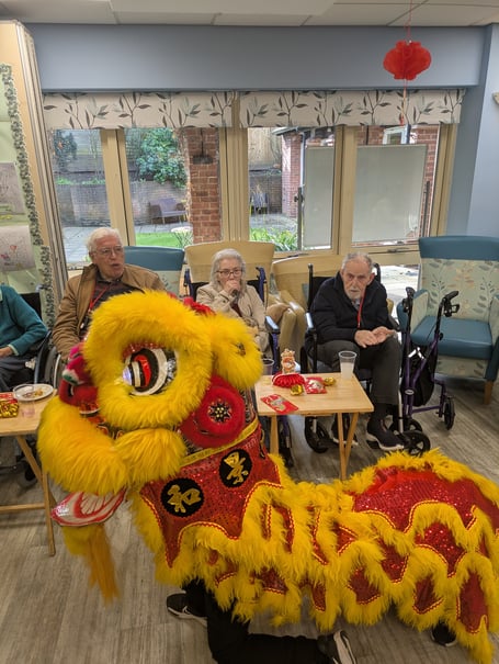 Residents at the Bernard Sunley care home in Woking celebrate the Chinese New Year, February 19th 2026.