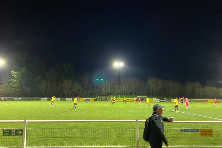 Action from Westfield's Isthmian League South Central Division match against Egham Town