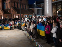 Vigil marks four years of conflict in Ukraine