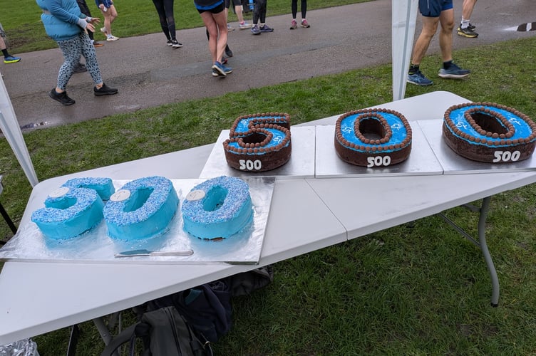 WNM Woking 500 Parkrun cakes