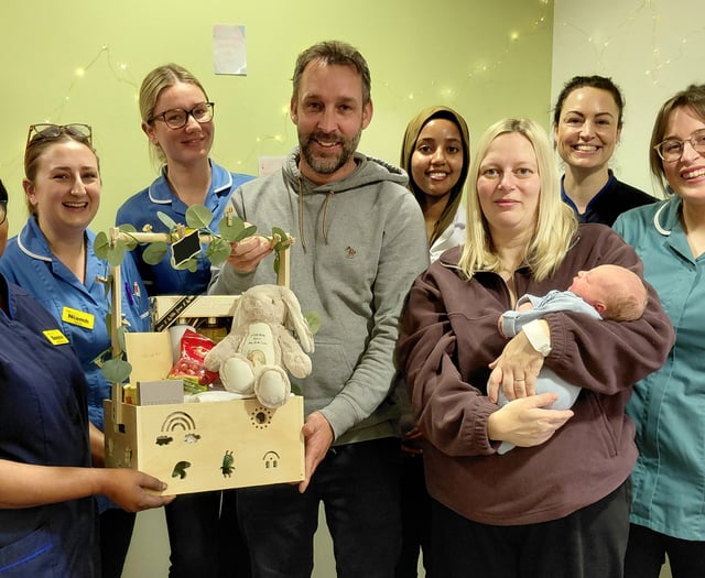 Birth centre celebrates 5,000th arrival with Knaphill pair