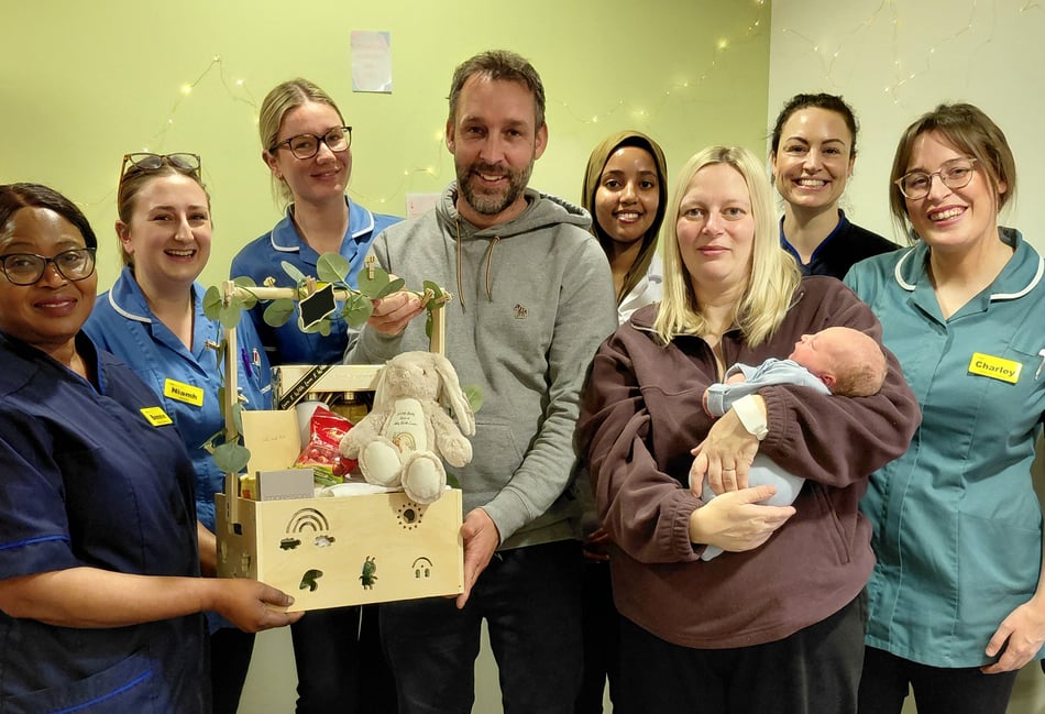 Birth centre celebrates 5,000th arrival with Knaphill pair