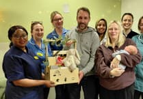 Big new arrival as Knaphill baby is 5,000th to be born Abbey Birth Centre