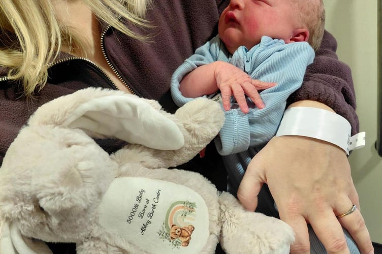 Baby Freddie 5000th boy Abbey Birth Centre
