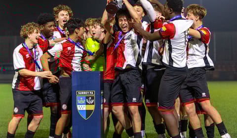 Woking's under-18s beat Kingstonian to win Midweek Floodlit County Cup