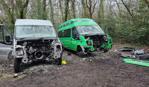 Charity's sadness for Woking school after double minibus theft