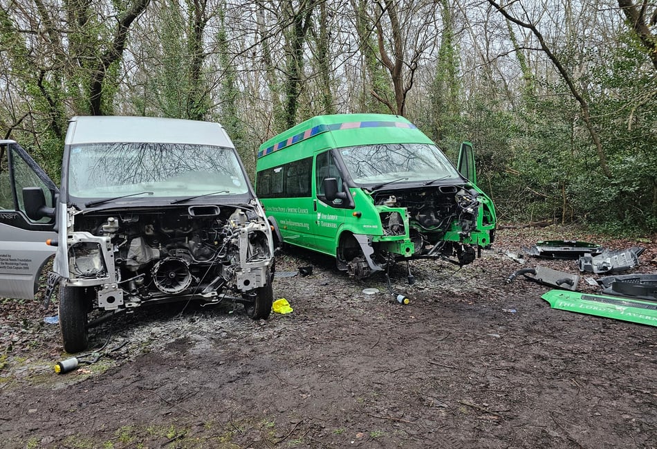 Charity's sadness for Woking school after double minibus theft