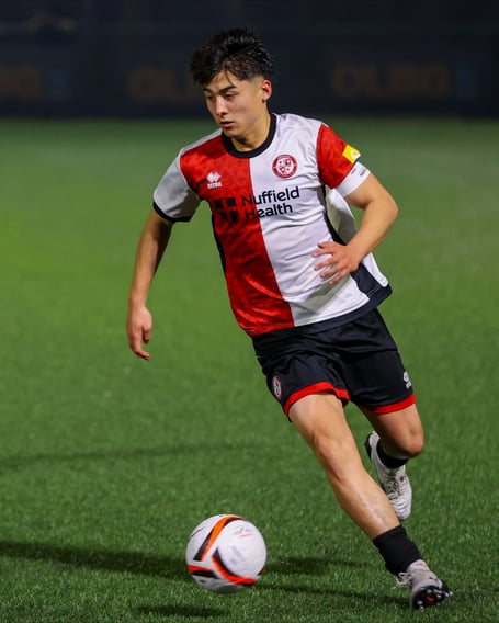 Leo Christophers in action for Woking (Photo: Phil Fiddes)