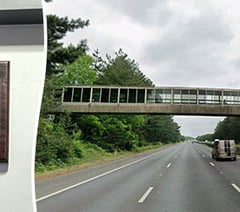 Scott Mills bridge plaque removed from M3 bridge after BBC axe